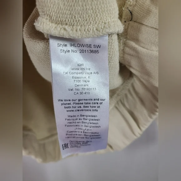 ICHI tan cropped hoodie Size medium women's - Picture 3 of 6